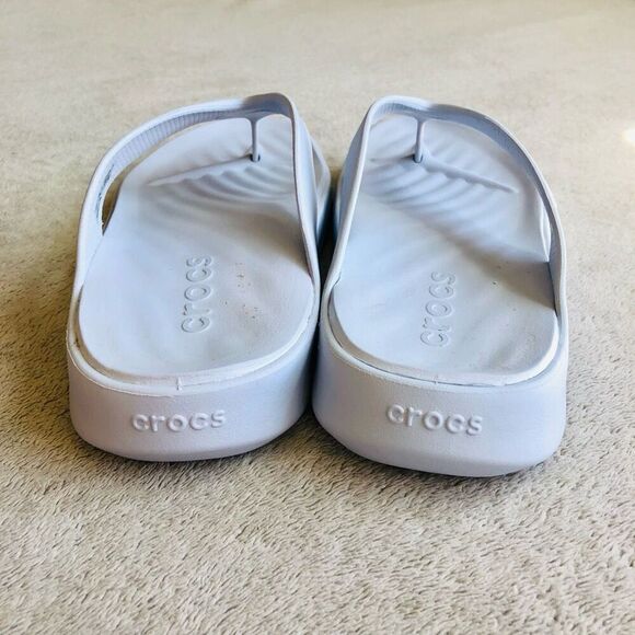 Crocs Women’s White Getaway Strappy Sandal Flip Flops - Picture 6 of 9